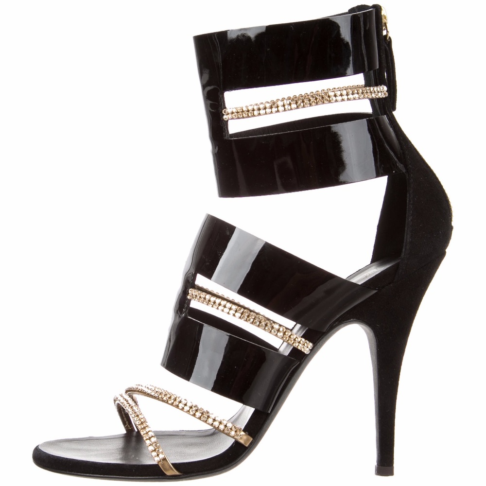 Giuseppe Zanotti Black Patent Leather Sandals