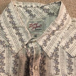 Barely worn Boys Lucky Brand SS button up. Sz 10