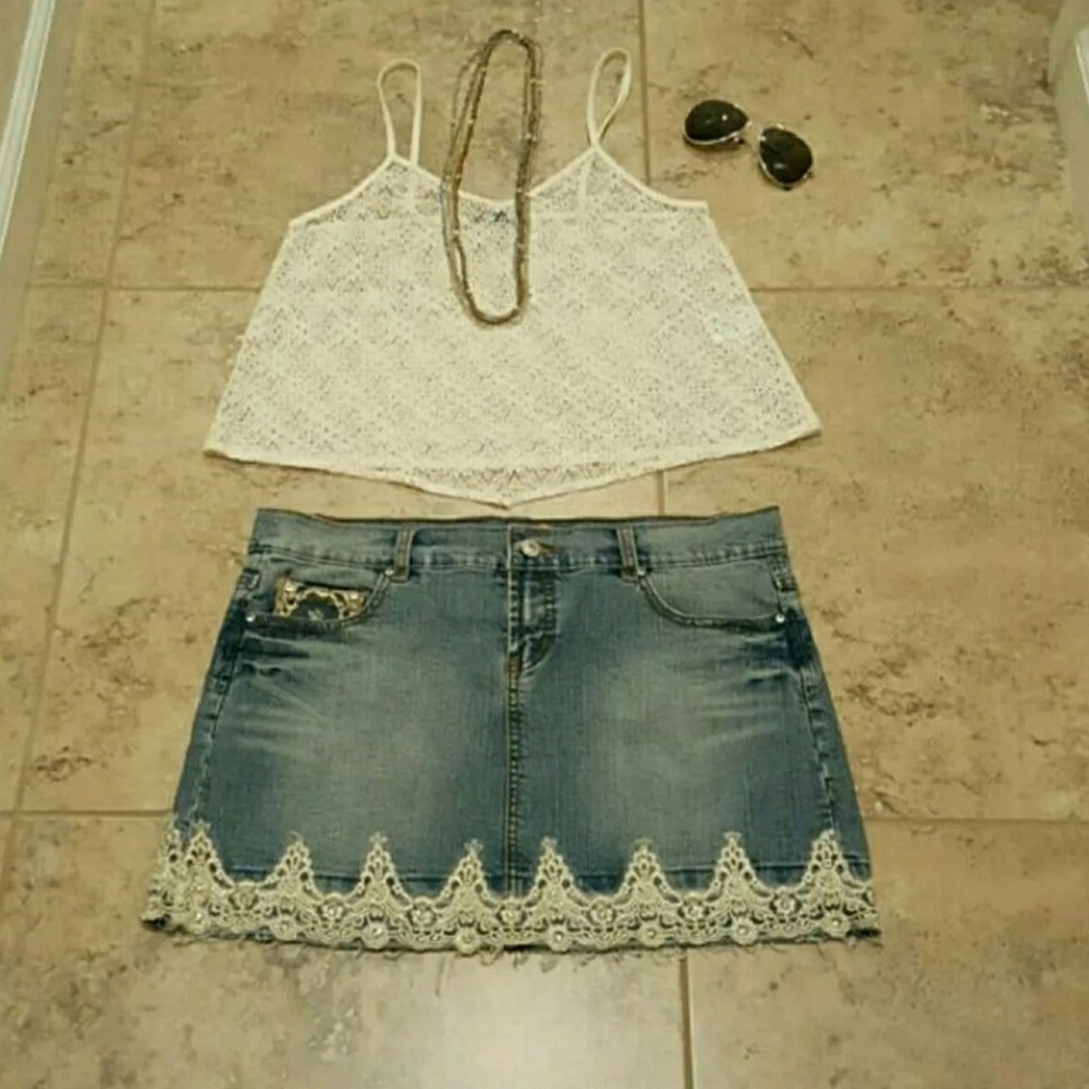 📛 ON SALE!!! 📛 Jean-Lace Skirt