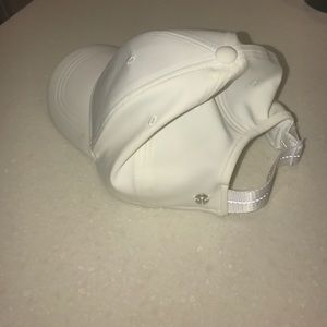 Never worn. White Lulu Lemon Baller Hat.