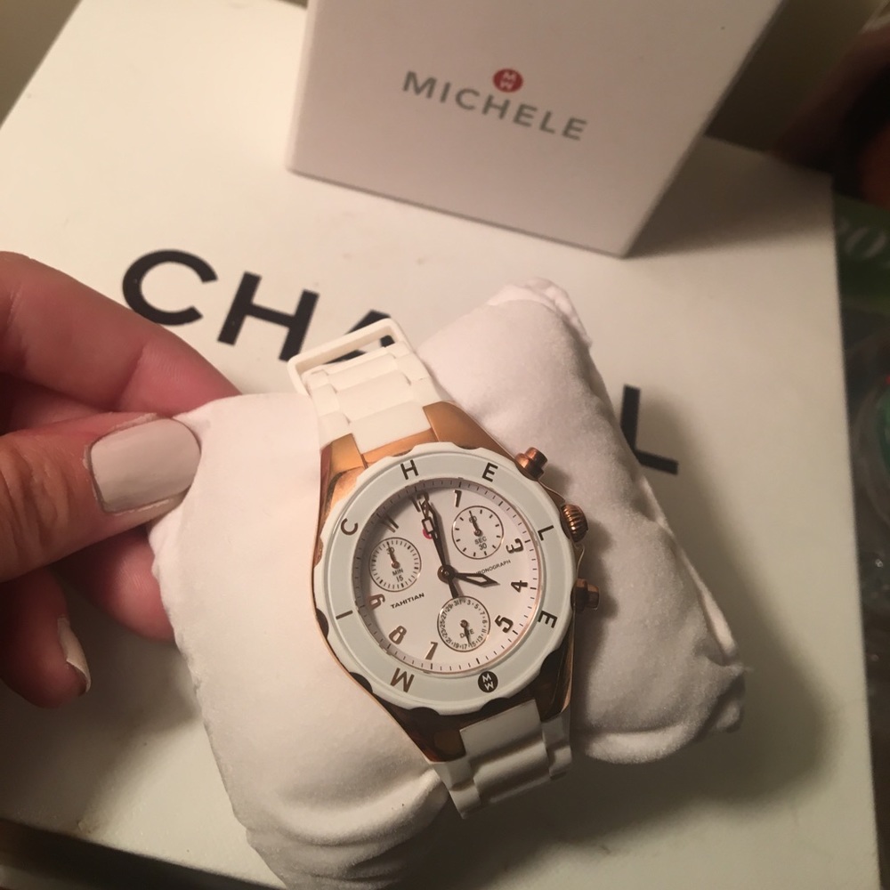 sale!!!MICHELE TAHITIAN JELLY BEAN WATCH