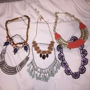 Six statement necklaces - bundle