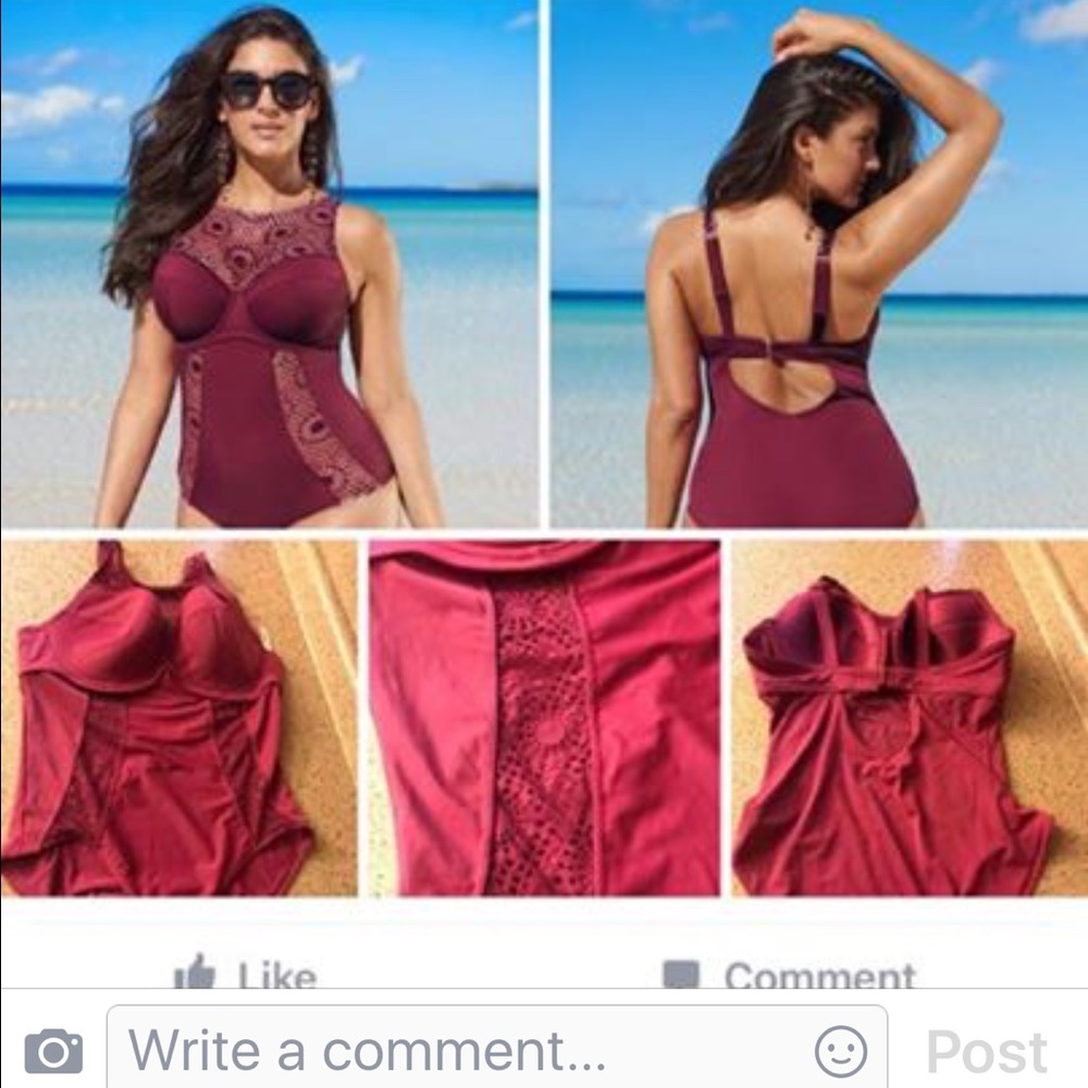 Adore Me Swimsuit Plus 18/20 40DD UNDERWIRE
