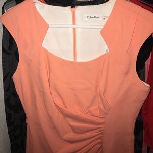 Calvin Klein peach/salmon colored dress