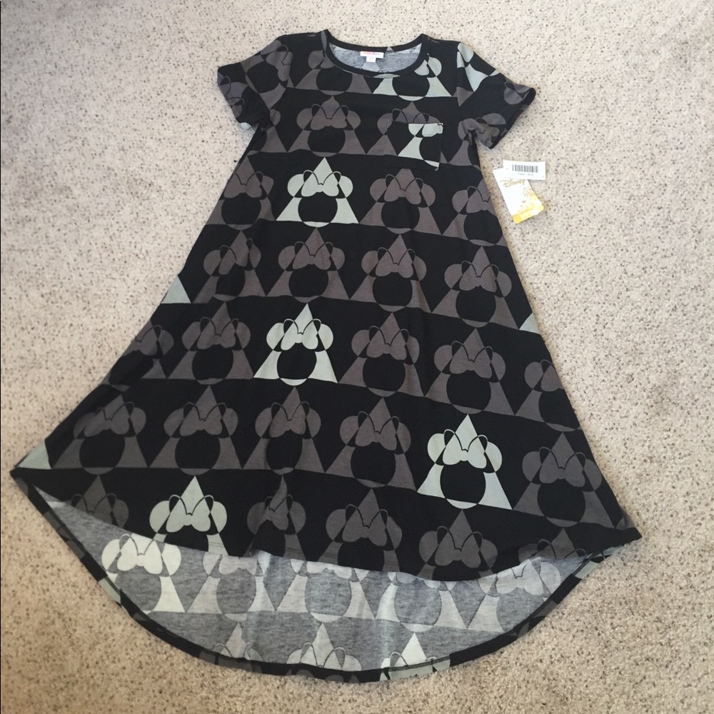 ✨NWT Disney Lularoe Rare XXS Carly in Black & Gray