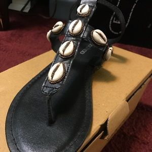 Boohoo Cowry Shell Sandals