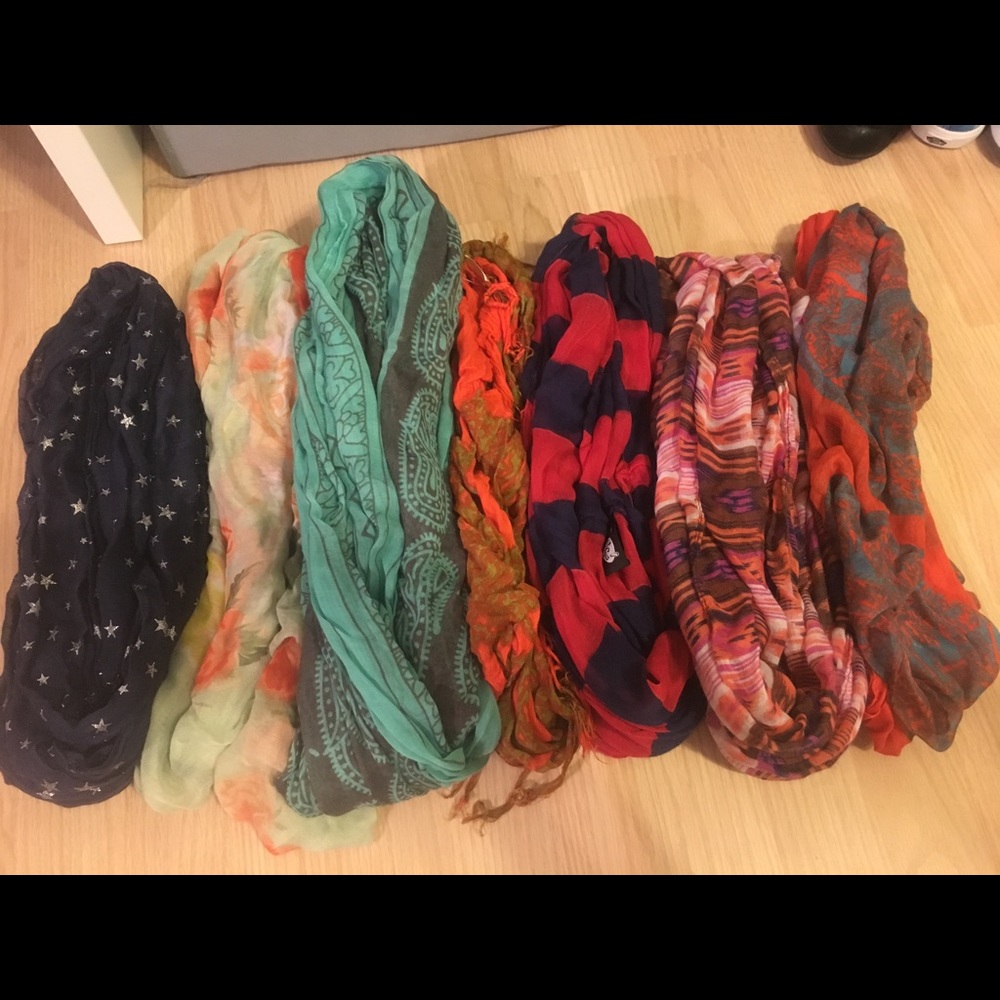 Infinity scarfs (set of 7)