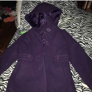 Kids purple pea coat