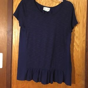 Anthropologie ruffle detail shirt