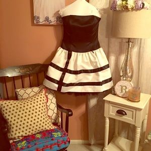 Black and white prom dress.