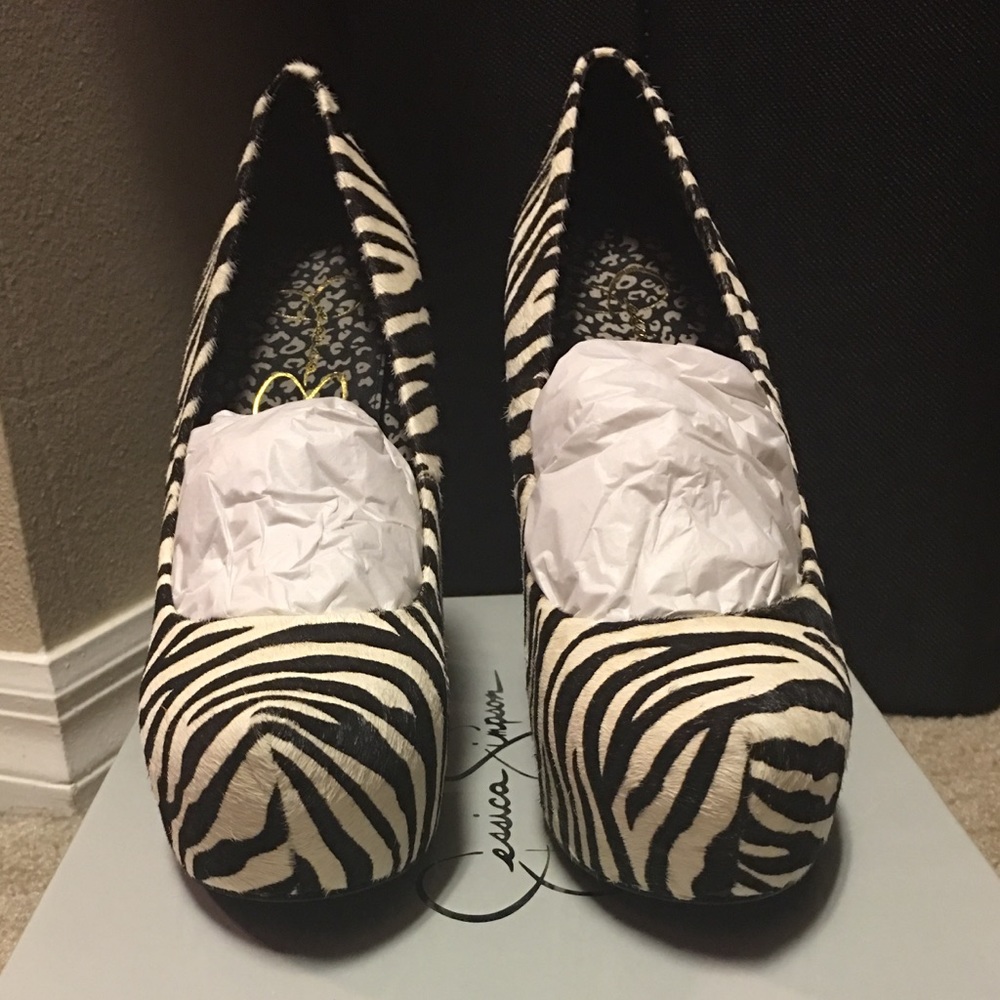 Jessica Simpson Zebra print shoes