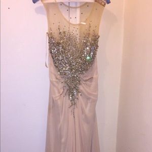 Ivory Diamond Studded Gown/Dress