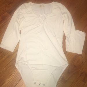 long sleeve cross body suit