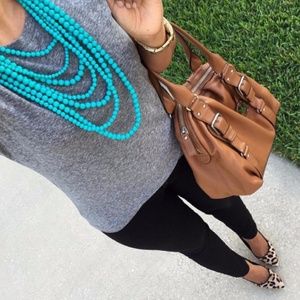Bold Turquoise Beaded Strands