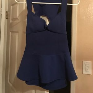 Open back blouse with pads