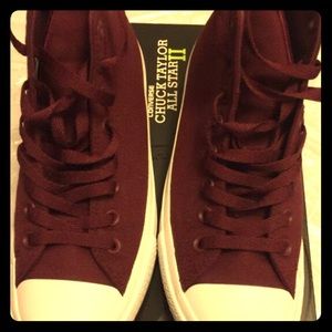 Unisex Burgundy Converse Chuck Taylors