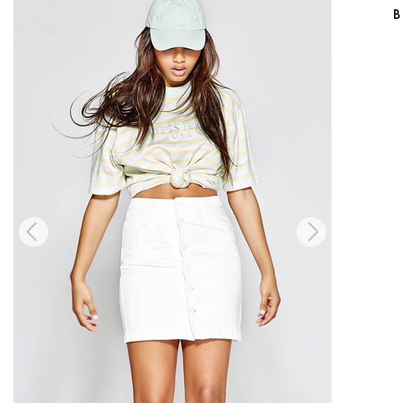 GUESS X ASAP ROCKY BUTTON DOWN DENIM SKIRT 😍 - Picture 2 of 4
