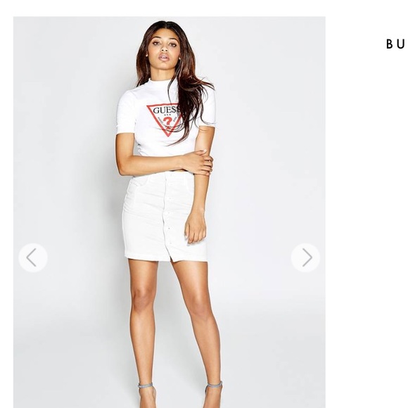 GUESS X ASAP ROCKY BUTTON DOWN DENIM SKIRT 😍 - Picture 4 of 4