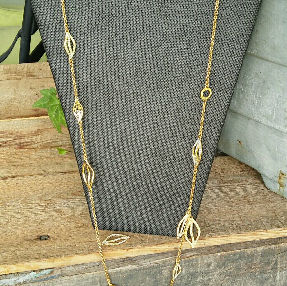 100% Authentic Coach Leaf Pavement Necklace