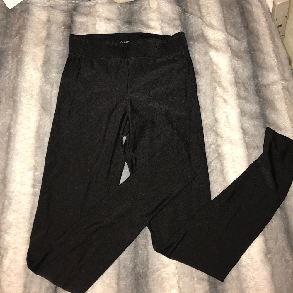Shiny black dance pants leggings