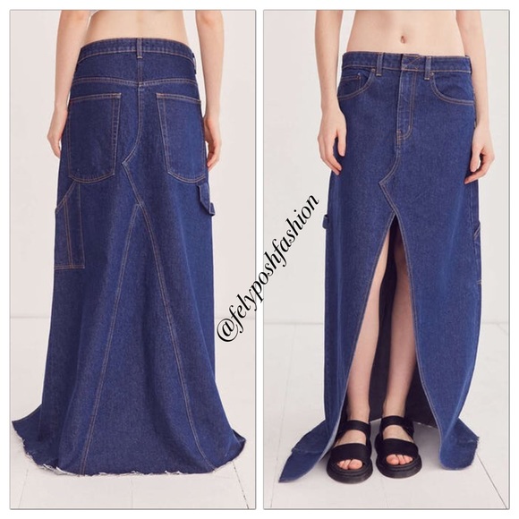 Urban Outfitters BDG Skate Denim Maxi Skirt - Picture 2 of 3