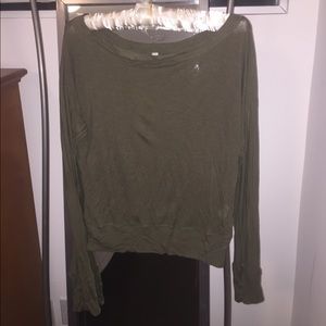 brandy melville olive knit top