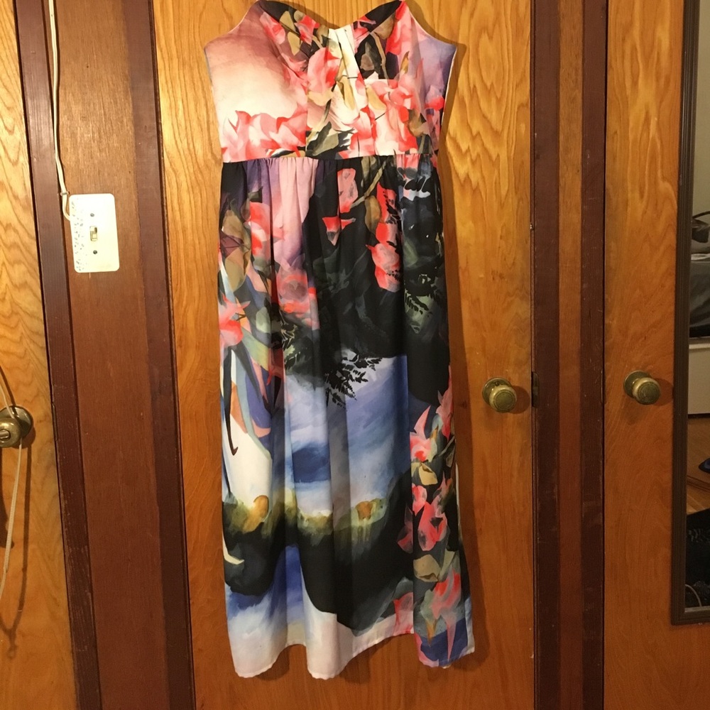 Anthropologie floral print dress
