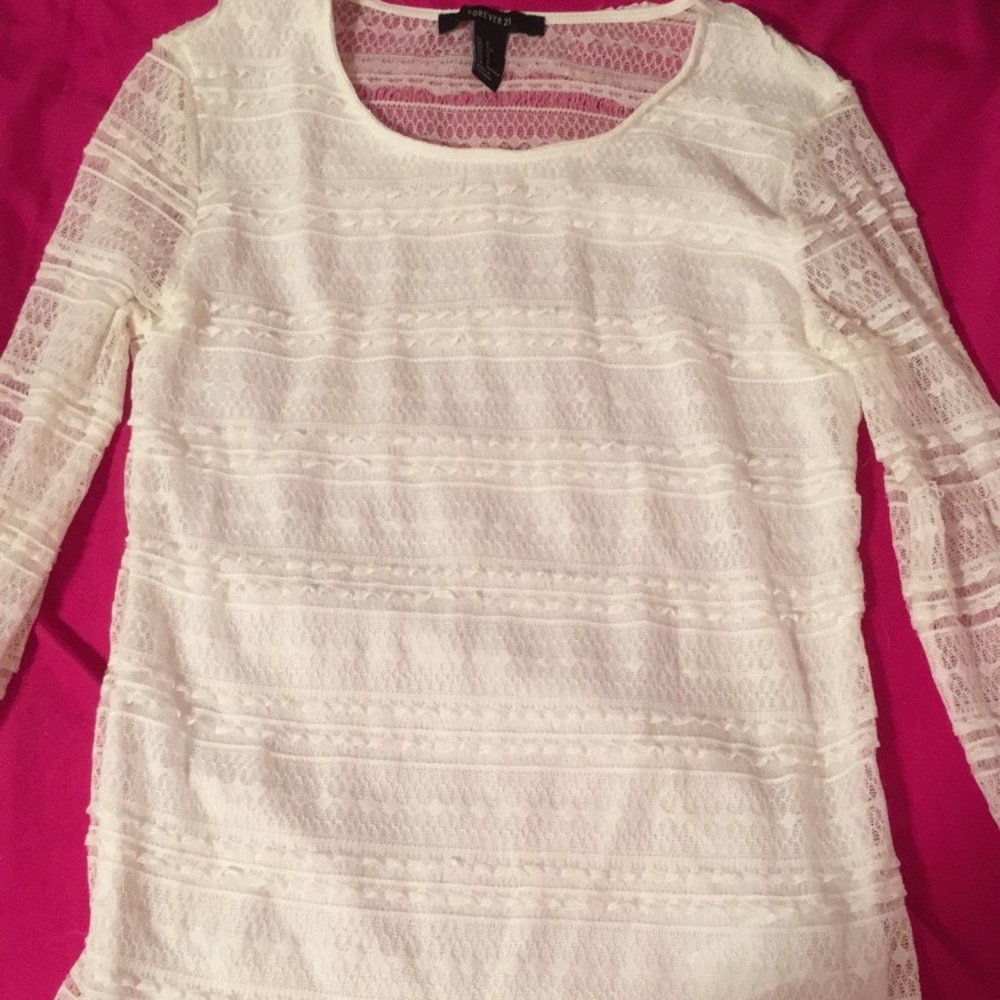 WHITE LACE Long sleeve shirt