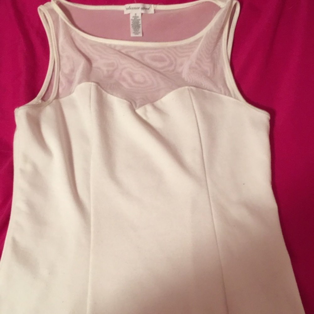 White sheer tank top