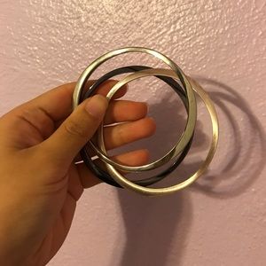 Express thin wave bracelet set