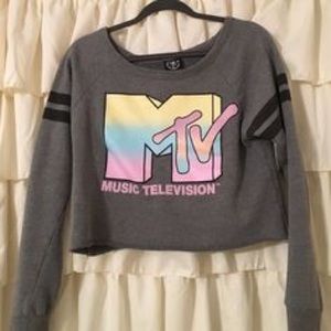 Wet Seal MTV pastel crewneck longsleeve