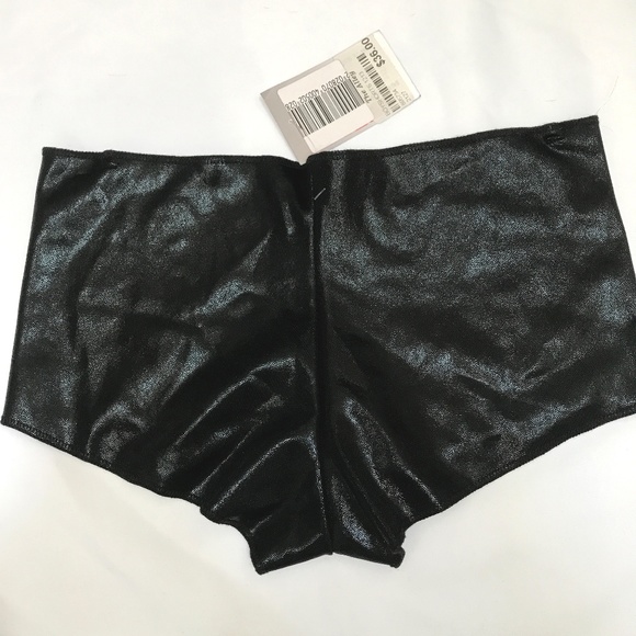 Reversible Black Metallic Bikini Boyshort - XS - Picture 3 of 3
