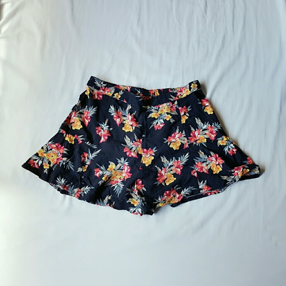 Drapey High Waisted Shorts