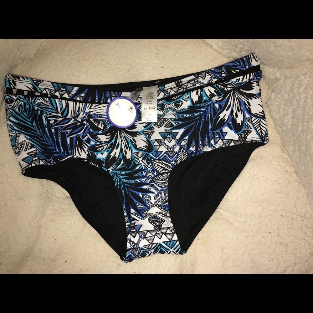 NWT Ashley Graham Editor Inca bikini bottoms sz12