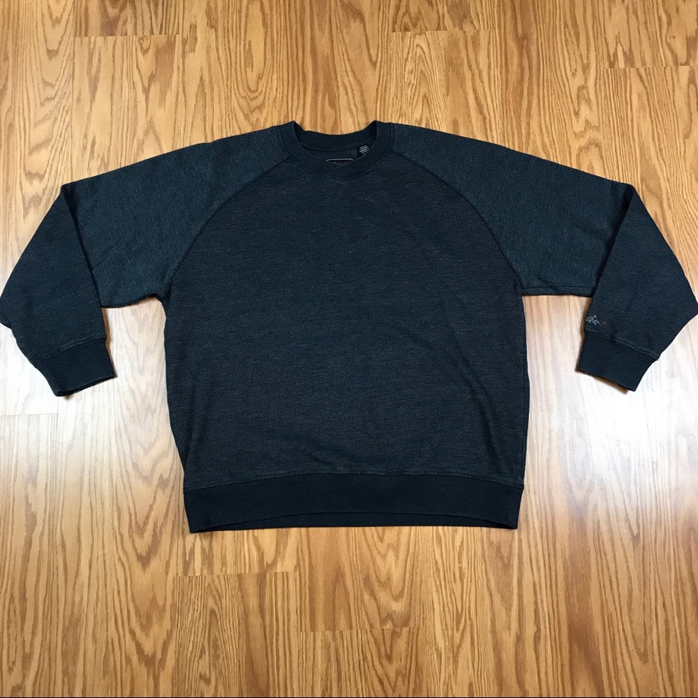 Men's Greg Norman Black Gray Sweater Crew Neck Xl