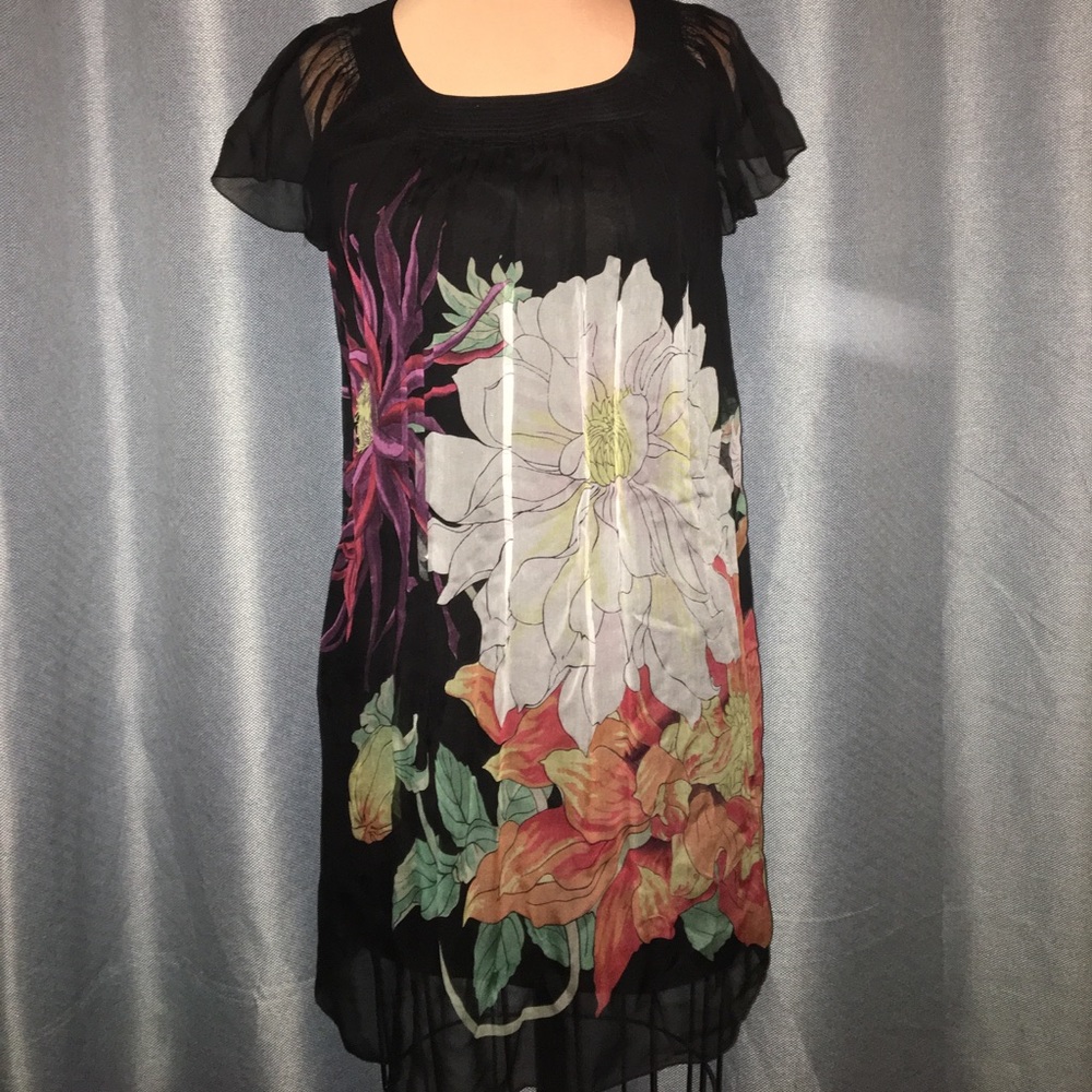 Max Studio - Silk Floral Dress