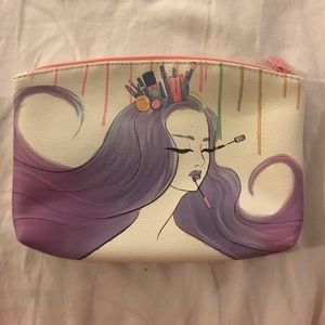 Mermaid Haired Girl Makeup Bag
