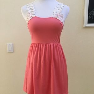 Coral Lace Dress