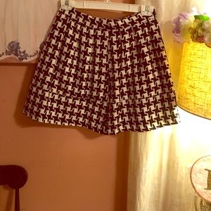 Black and white mini skirt