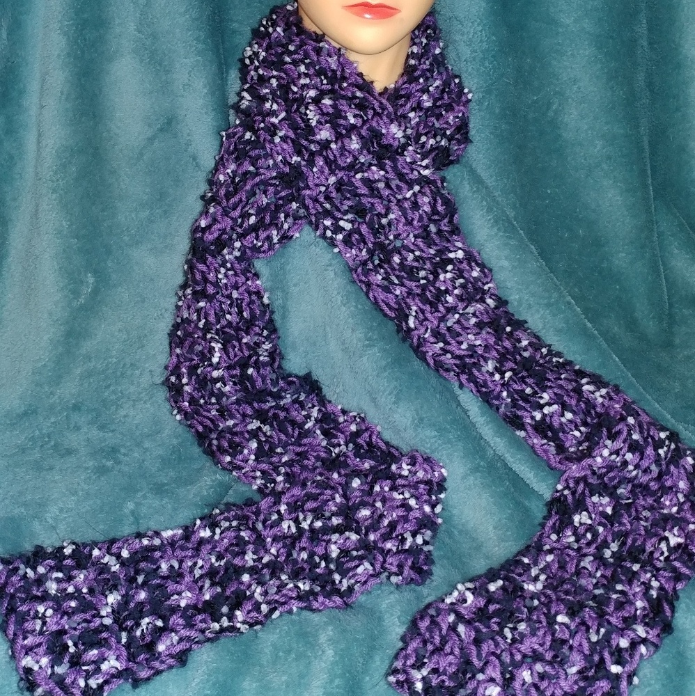Purple Handmade Scarf