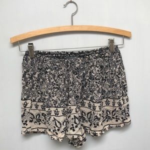 Loose flowy floral print shorts