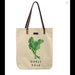 Curly Kale Farmers Market Canvas Tote Produce Bag