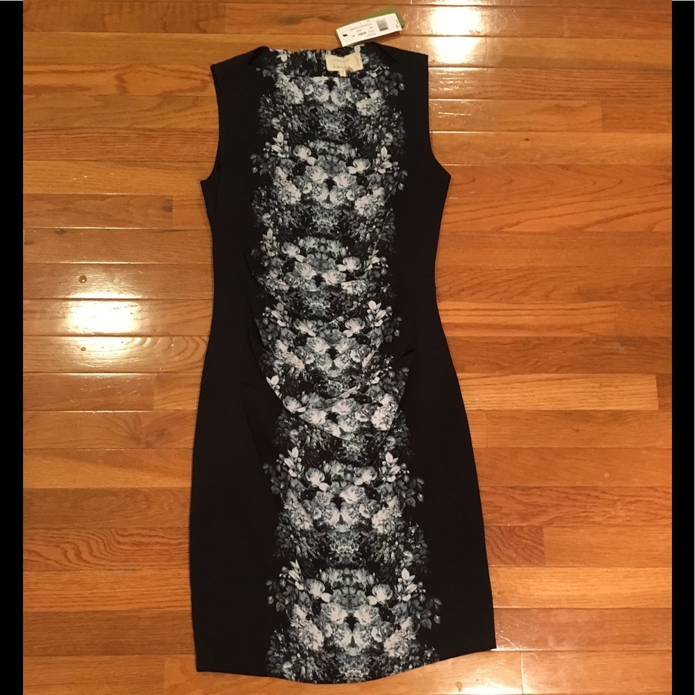 Nicole Miller Quinn Ghost Flower Crepe Dress