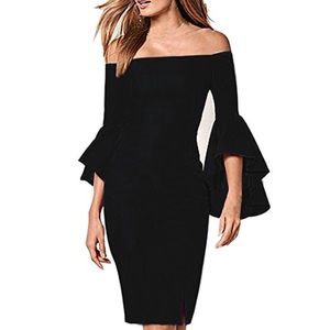Off the shoulder dress with gorgeous sleeves