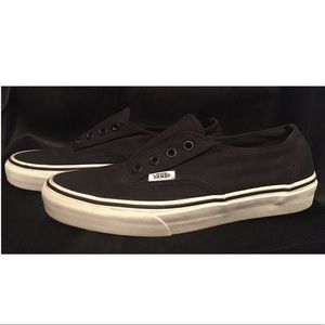 Unisex Black and White Slip-On Vans