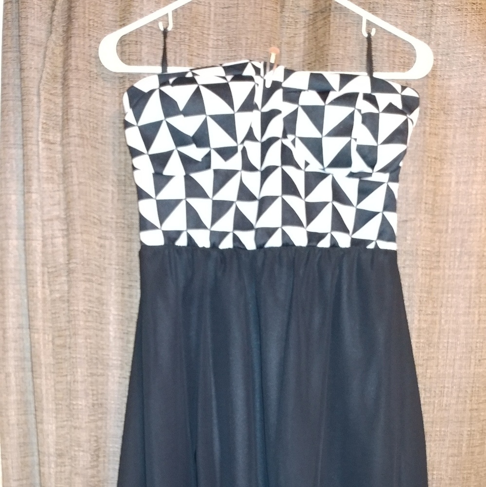 Sunkissed Hi-Lo Dress black and white
