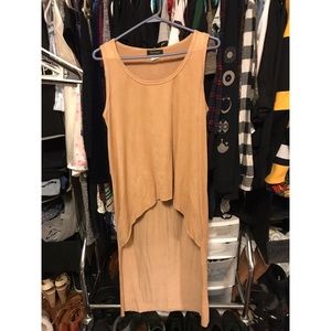 Tan high low tank