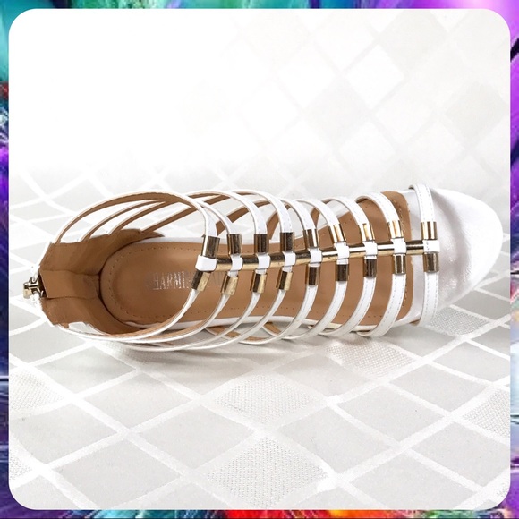 NEW White Low-Heel Strappy Gladiator Sandals - Picture 8 of 8