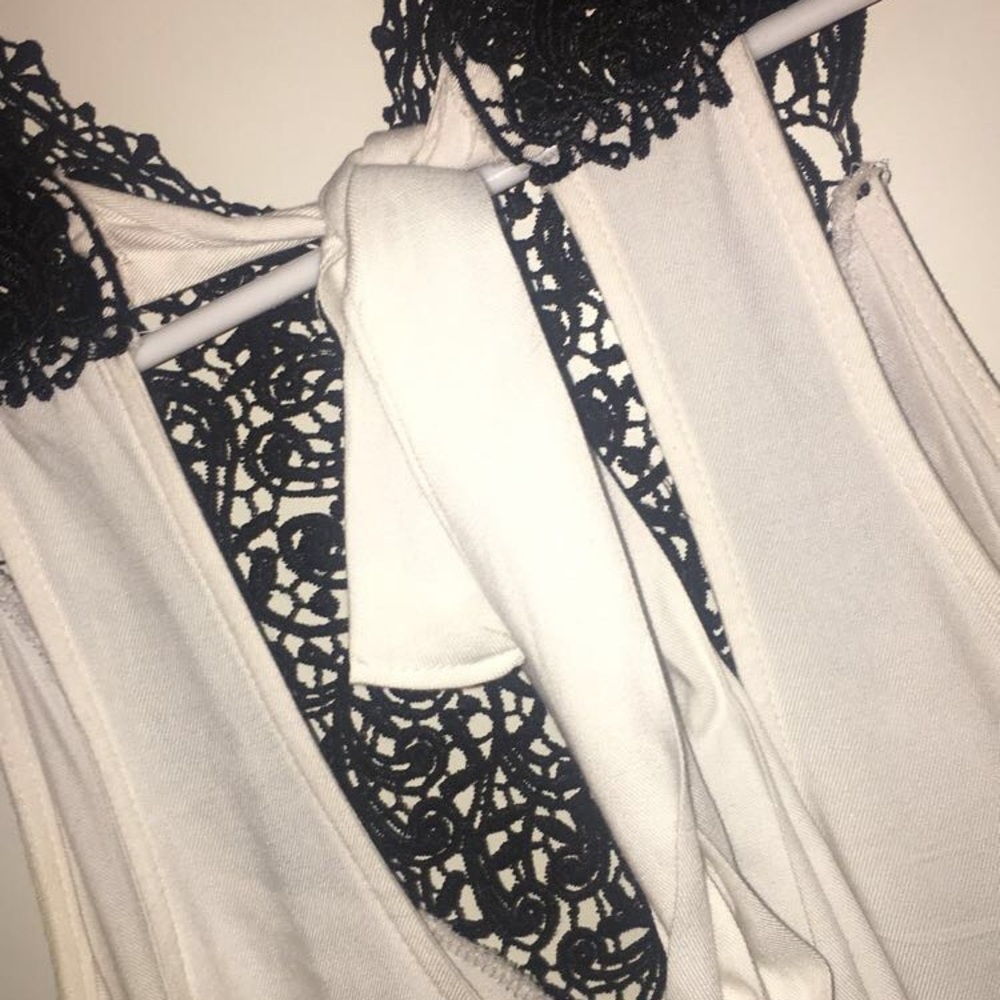 White dress with detailing at top