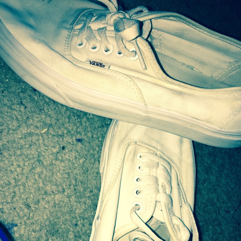 Authentic dirty white vans
